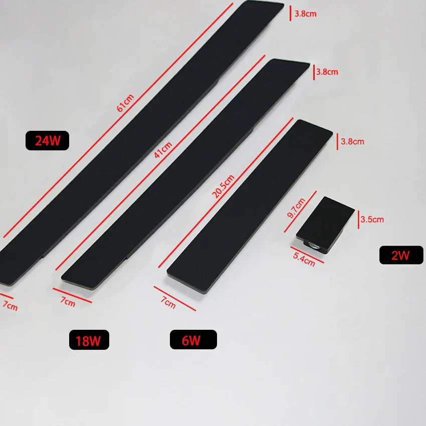 ShadowRay – Moderne LED Wandleuchte Außen aus Aluminium Wasserdicht Schwarz