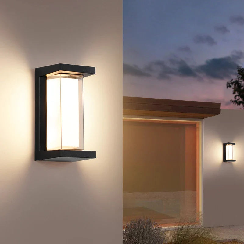 DarkLume – LED Wandleuchte Außen Wetterfest Schwarz für Garten & Terrasse