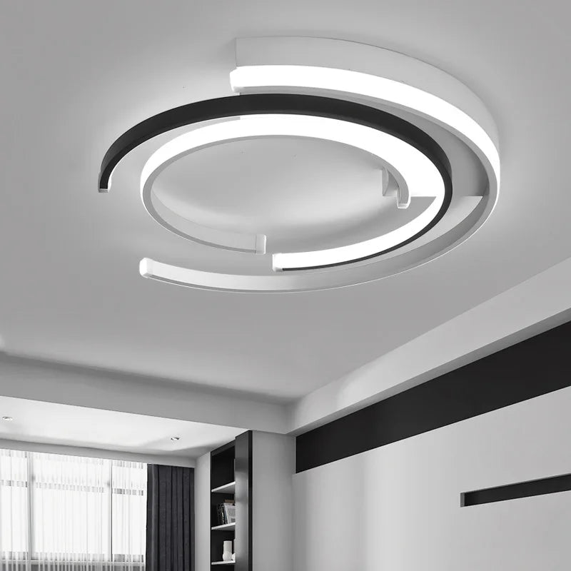Moderne LED Deckenleuchte 40cm aus Metall für Wohnzimmer – Energiesparend und Stilvoll