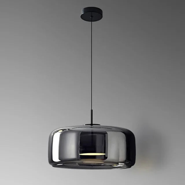 Elegante Pendelleuchte aus Glas für Esszimmer und Wohnzimmer – 12W, 33cm Durchmesser