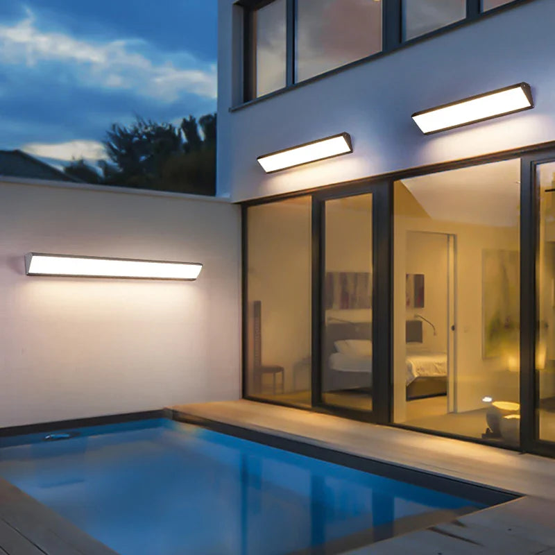 SkyLume – Wasserdichte LED Wandleuchte Außen für Terrasse & Eingang