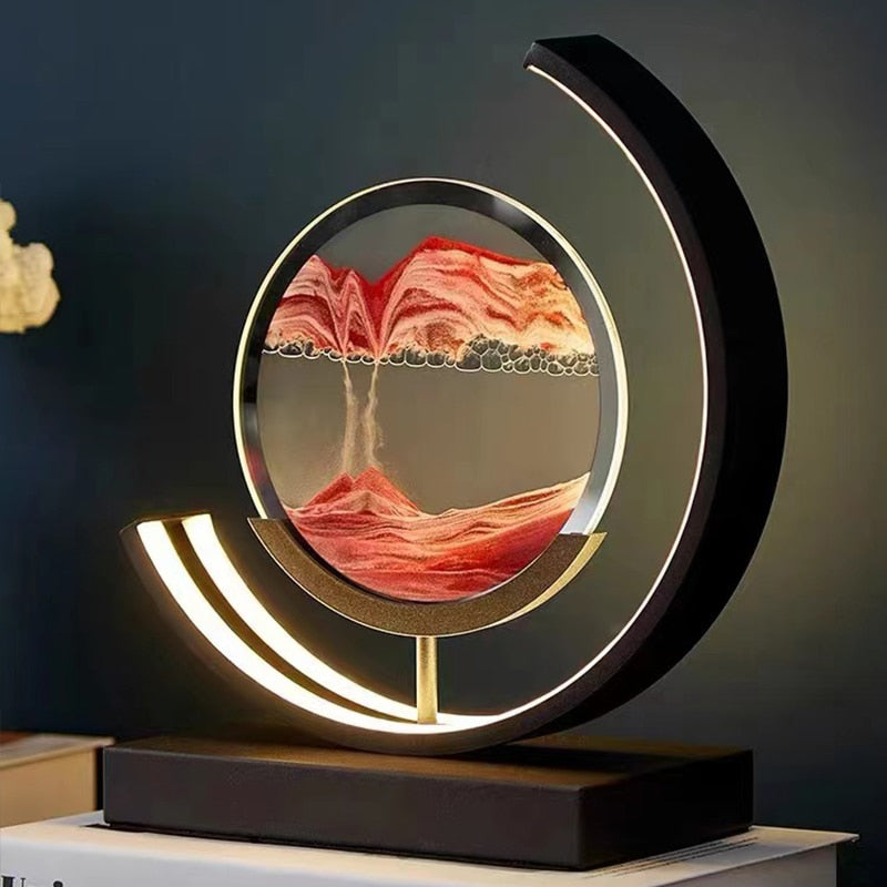 3D Sandmalerei Tischlampe LED Lampe Zuhause Büro